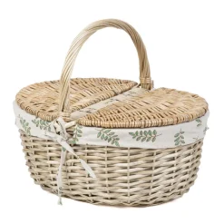 Sale Kosz Piknikowy Lorenzo Naturalny W Listki 40X30X18/34 Cm Kosze Piknikowe