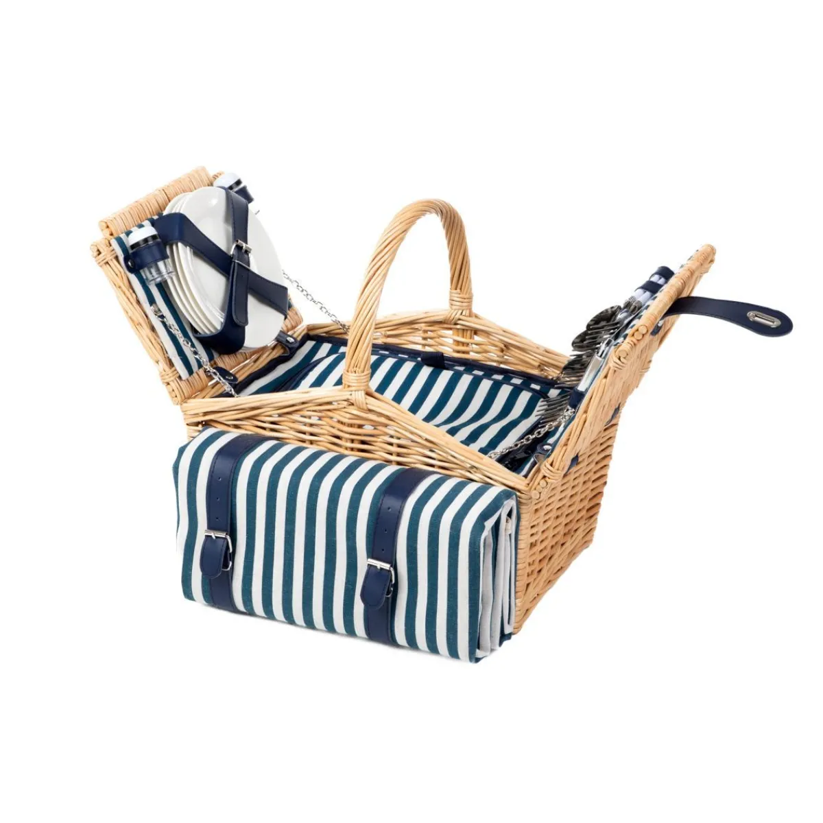 Cheap Kosz Piknikowy Orlando Dla 4 Osob Z Mata Z Podwojna Klapa 40X28X20 Cm Kosze Piknikowe