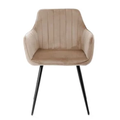 Discount Krzeslo Andre Welurowe Brazowe 56X61X86 Cm Krzesła