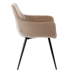 Discount Krzeslo Andre Welurowe Brazowe 56X61X86 Cm Krzesła
