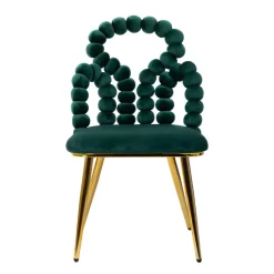 Shop Krzeslo Bubble Beam Welurowe Zielone 56,5X52X87 Cm Krzesła