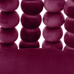 Fashion Krzeslo Bubble Beam Welurowe Bordowe Z Czarnymi Nogami 56,5X52X87 Cm Krzesła