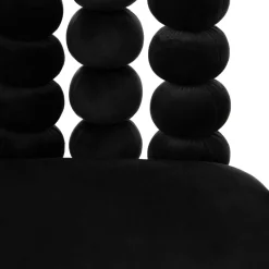 Outlet Krzeslo Bubble Beam Welurowe Czarne 56,5X52X87 Cm Krzesła