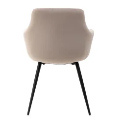 New Krzeslo Fellice Welurowe Bezowe 56X61X86 Cm Krzesła