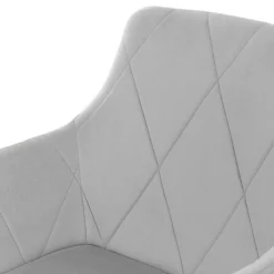 Outlet Krzeslo Fellice Welurowe Szare 56X61X86 Cm Krzesła