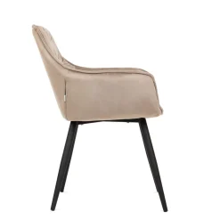 Best Krzeslo Flossi Welurowe Bezowe 57X63X84 Cm Krzesła
