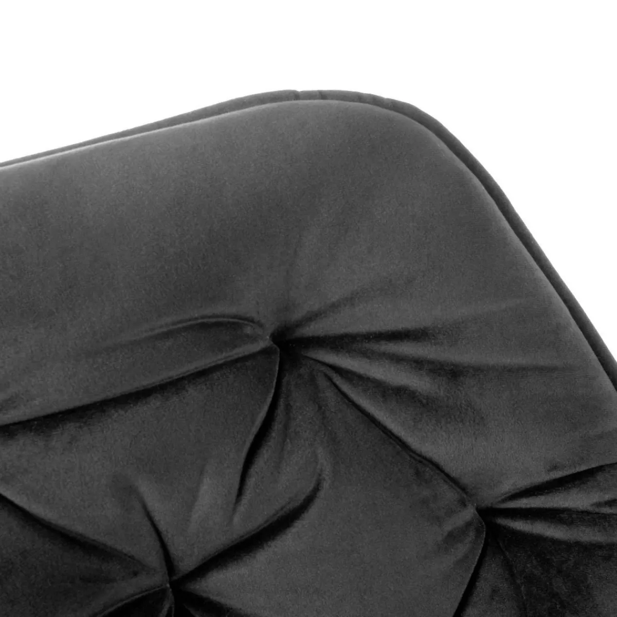 Outlet Krzeslo Flossi Welurowe Czarne 57X63X84 Cm Krzesła