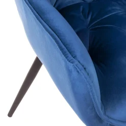 Cheap Krzeslo Flossi Welurowe Granatowe 57X63X84 Cm Krzesła