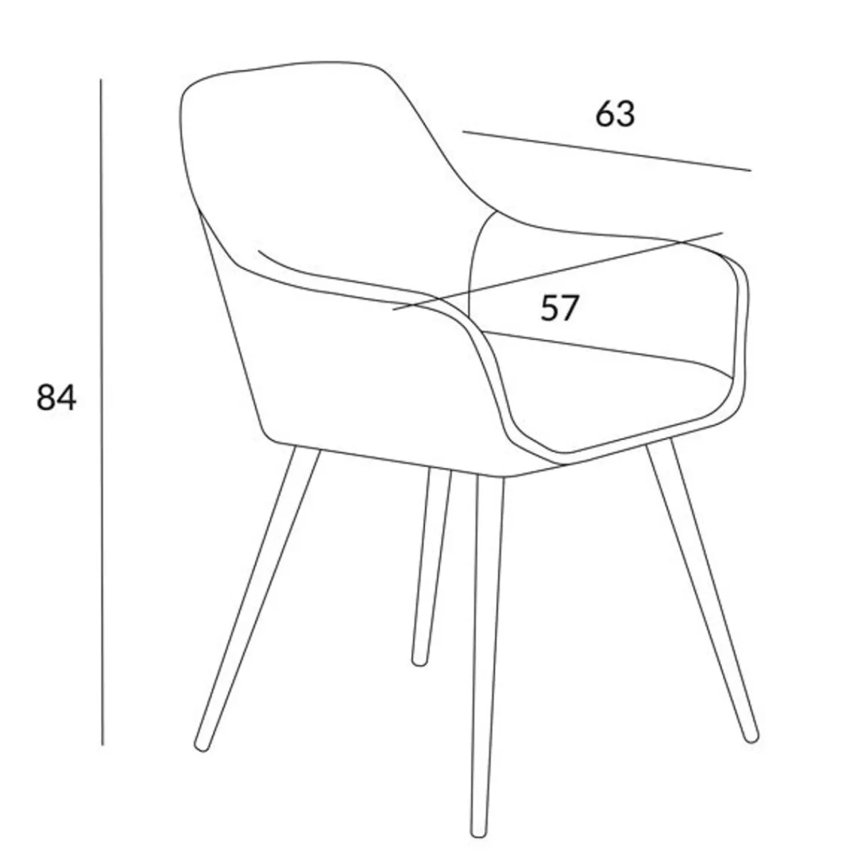 Cheap Krzeslo Flossi Welurowe Granatowe 57X63X84 Cm Krzesła