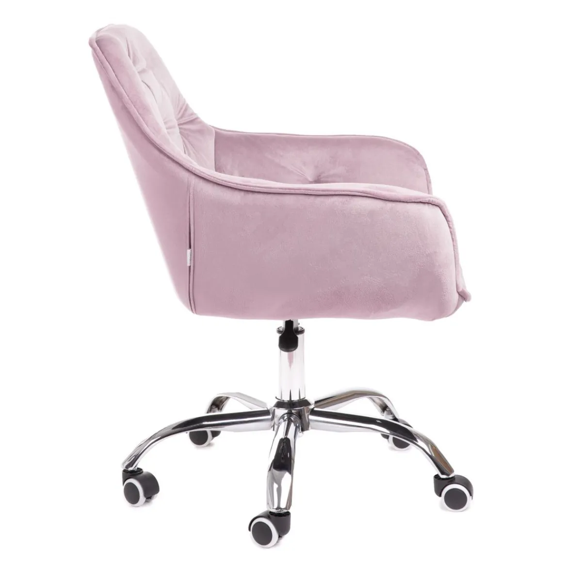 Clearance Krzeslo Flossi Welurowe Obrotowe Rozowe 57X65X90 Cm Krzesła Obrotowe