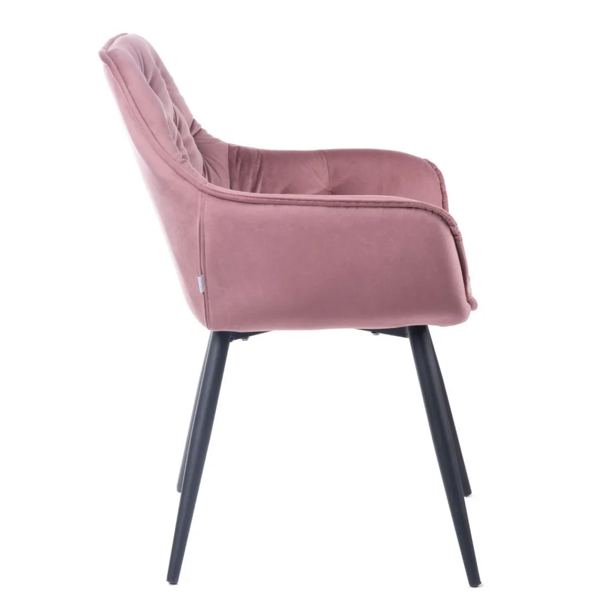 Shop Krzeslo Flossi Welurowe Rozowe 57X63X84 Cm Krzesła