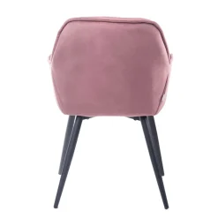 Shop Krzeslo Flossi Welurowe Rozowe 57X63X84 Cm Krzesła