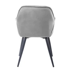 Cheap Krzeslo Flossi Welurowe Szare 57X63X84 Cm Krzesła