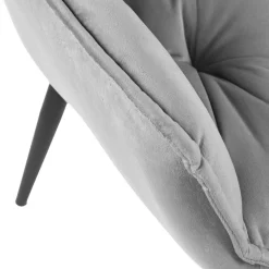 Cheap Krzeslo Flossi Welurowe Szare 57X63X84 Cm Krzesła
