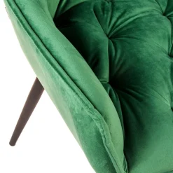 New Krzeslo Flossi Welurowe Zielone 57X63X84 Cm Krzesła