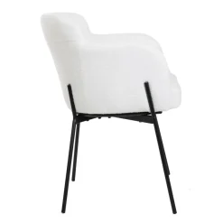 Flash Sale Krzeslo Fluffy Ecru W Tkaninie Teddy 57X60X78 Cm Krzesła