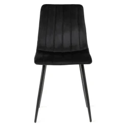 New Krzeslo Golick Welurowe Czarne 44X57X88 Cm Krzesła