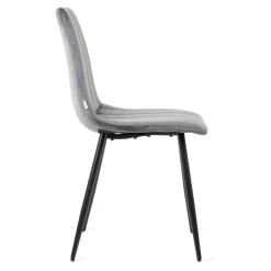 Store Krzeslo Golick Welurowe Ciemnoszare 44X57X88 Cm Krzesła
