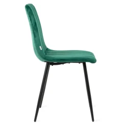 Store Krzeslo Golick Welurowe Zielone 44X57X88 Cm Krzesła