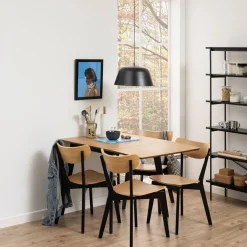 Best Sale Krzeslo Haveri! Drewniane Czarne-Naturalne 55X45X79,5 Cm Krzesła