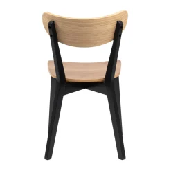 Best Sale Krzeslo Haveri! Drewniane Czarne-Naturalne 55X45X79,5 Cm Krzesła