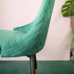 Cheap Krzeslo Logan Welurowe Zielone 44X44X92 Cm Krzesła