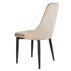 Store Krzeslo Louis Welurowe Bezowe 44X59X88 Cm Krzesła
