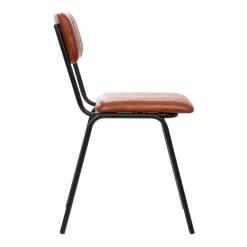 Best Sale Krzeslo Lumbar W Obiciu Ze Skory Bawolej Brazowe 46X52X78 Cm Krzesła