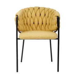 Hot Krzeslo Merle Musztardowe 57X59X78 Cm Krzesła