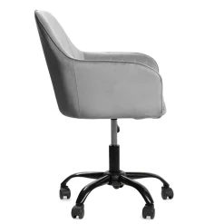 Store Krzeslo Obrotowe Szare Welurowe Teill 55X54,5X80-90Cm Krzesła Obrotowe