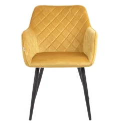 Cheap Krzeslo Shelton Welurowe Musztardowe 56X60X84Cm Krzesła