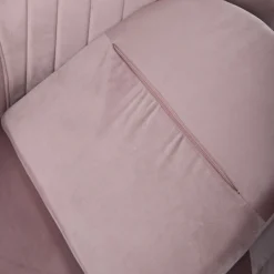 Outlet Krzeslo Teill Welurowe Obrotowe Rozowe 55,5X54,5X80-90Cm Krzesła Obrotowe