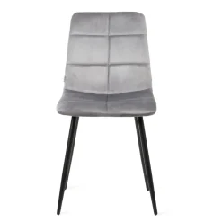 Clearance Krzeslo Triss Welurowe Szare 44X57X88 Cm Krzesła