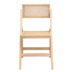 Shop Krzeslo Verdura Drewniane Z Naturalnym Rattanem 46X52X80 Cm Krzesła Ogródowe