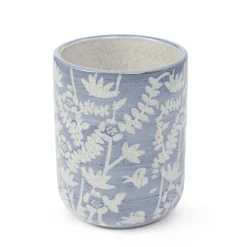 Best Sale Kubek Lazienkowy Mirabel Niebieski We Wzory 7.5X7.5X9.5 Cm Kubki Łazienkowe