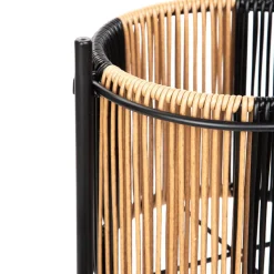 Shop Kwietnik Floero Z Plecionka Bezowo-Czarny 67X23X70 Cm Kwietniki Na Balkon