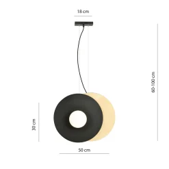 Best Lampa Sufitowa Soho 2-Punktowa Opal 50X60(100) Cm Lampy Wiszące 2-Punktowe