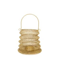 Hot Lampion Armadilo Skladany Zloty 18X16 Cm Lampiony Ogródowe