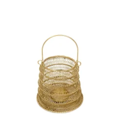 Hot Lampion Armadilo Skladany Zloty 18X16 Cm Lampiony Ogródowe