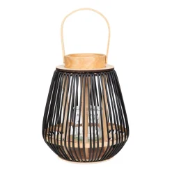 Cheap Lampion Garnitto Z Czarnymi Elementami 10,5X26 Cm Lampiony Ogródowe