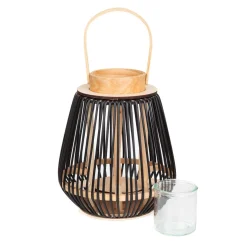 Cheap Lampion Garnitto Z Czarnymi Elementami 10,5X26 Cm Lampiony Ogródowe