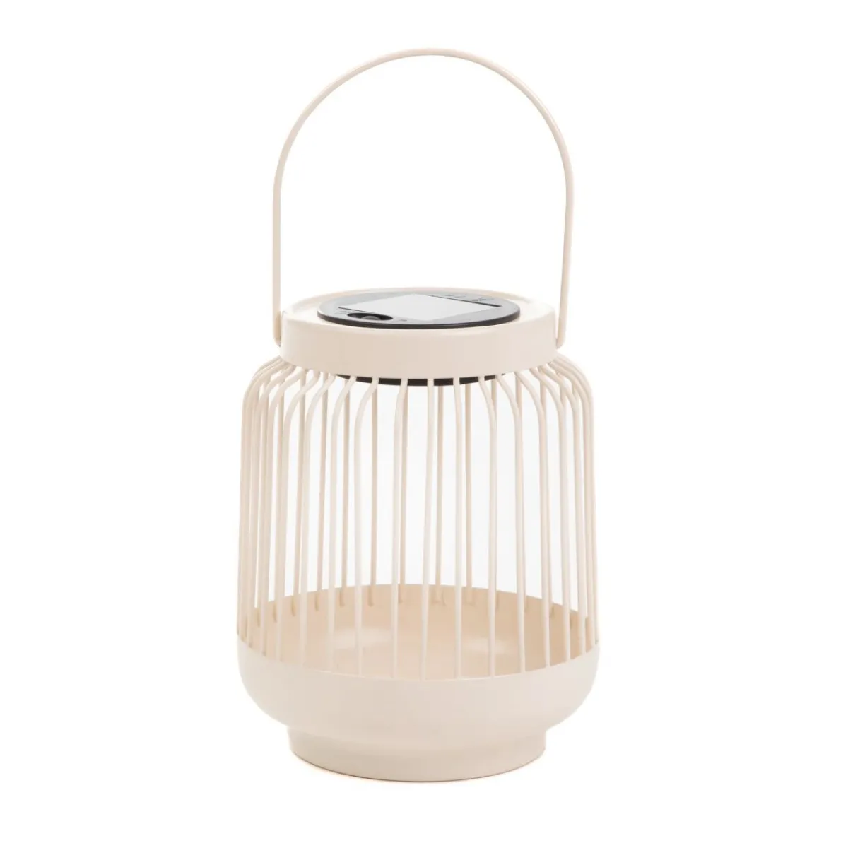 Cheap Lampion Solarny Fonar Metalowy Ecru 12,5X12,5X11,5 Cm Lampiony Ogródowe
