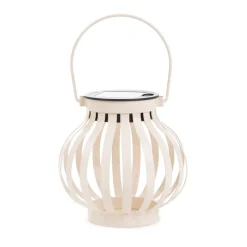 Best Lampion Solarny Fonar Metalowy Ecru 12X12X11,5 Cm Lampiony Ogródowe