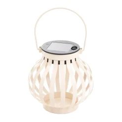 Best Lampion Solarny Fonar Metalowy Ecru 12X12X11,5 Cm Lampiony Ogródowe
