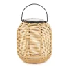 New Lampion Solarny Fonar Pleciony Naturalny 17,5X19 Cm Lampiony Ogródowe