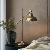 New Lampka Nocna Grimstad Zlota 18X49,5X56,5 Cm Lampy Stołowe I Nocne