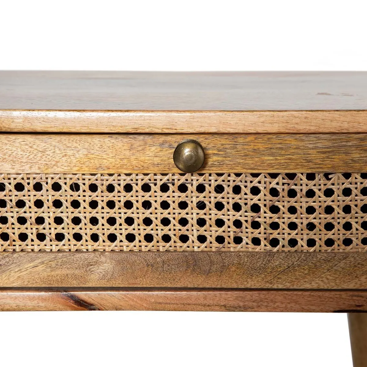 Clearance Lawa Natte Drewniana Lite Drewno Mango Z Rattanem 120X45X45 Stoliki Kawowe