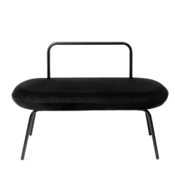 Flash Sale Lawka Ina Welurowa Czarna 95X45X61 Cm Siedziska Do Przedpokoju