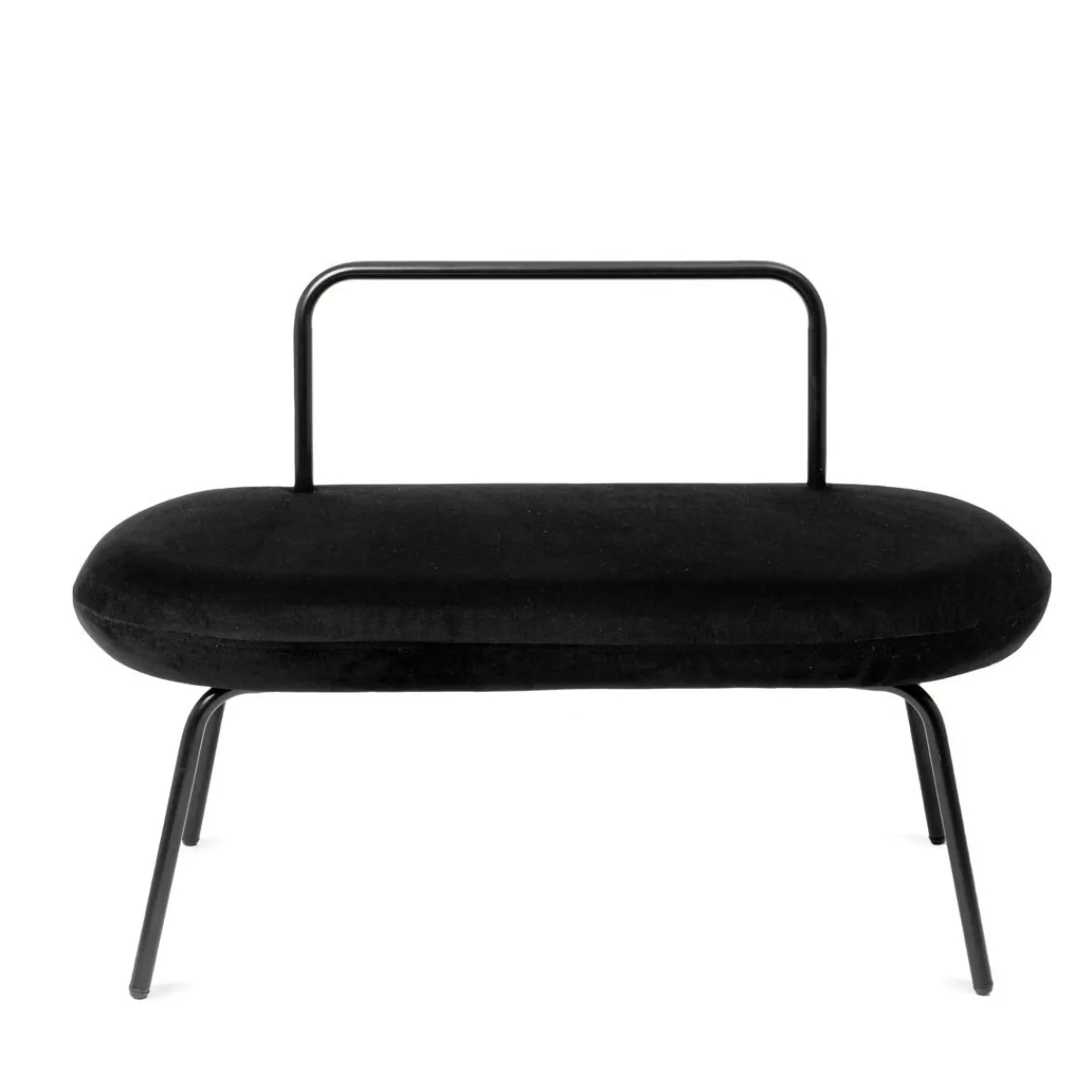 Flash Sale Lawka Ina Welurowa Czarna 95X45X61 Cm Siedziska Do Przedpokoju