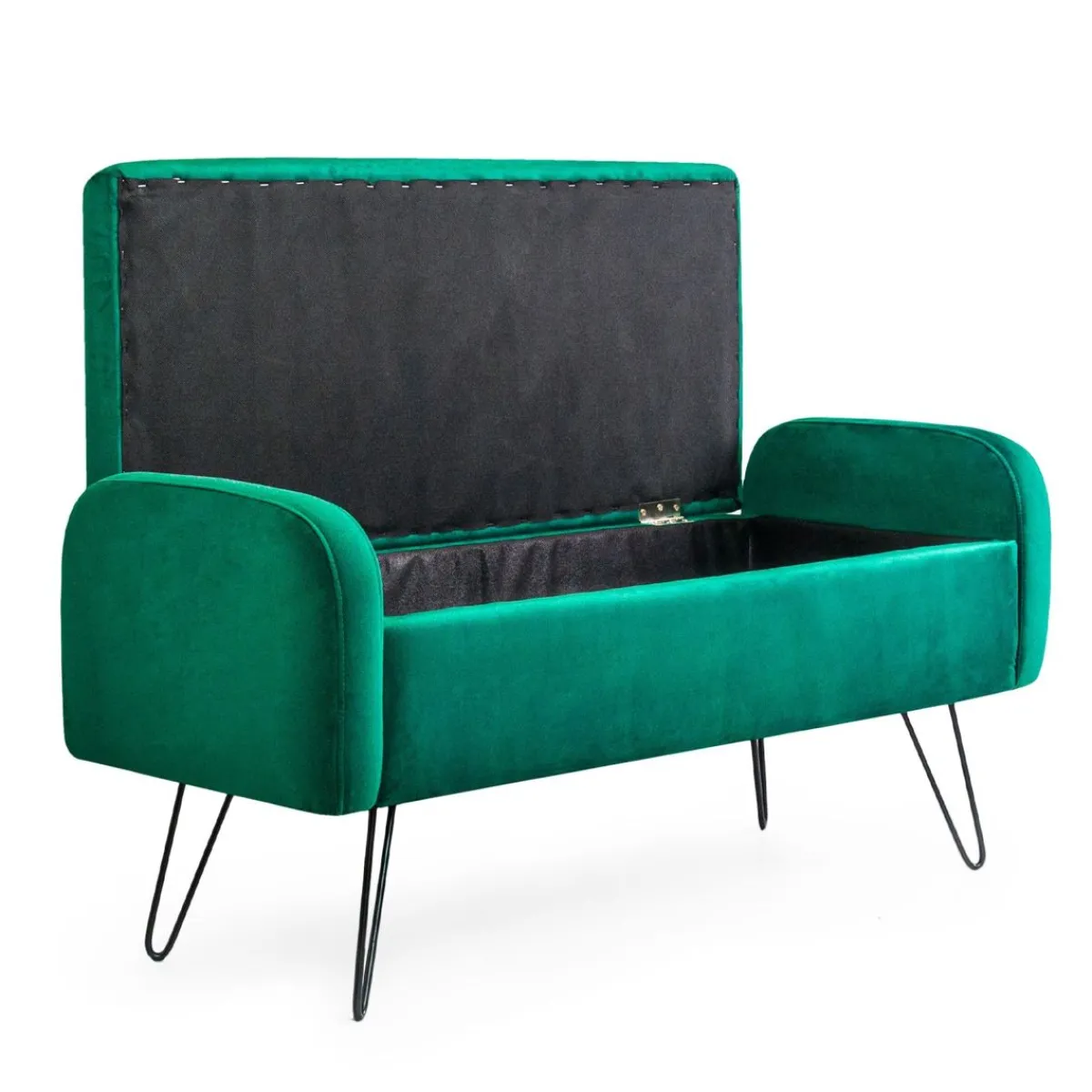 Discount Lawka Venlo Welurowa Zielona 100X39X45Cm Siedziska Do Przedpokoju